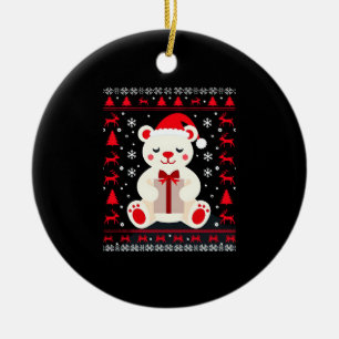 Bear Christmas Christmas (1) Ceramic Ornament