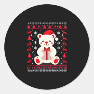 Bear Christmas Christmas (1) Classic Round Sticker