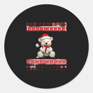 Bear Christmas Christmas (1) Classic Round Sticker