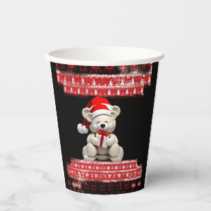 Bear Christmas Christmas (1) Paper Cups