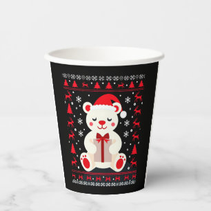 Bear Christmas Christmas (1) Paper Cups