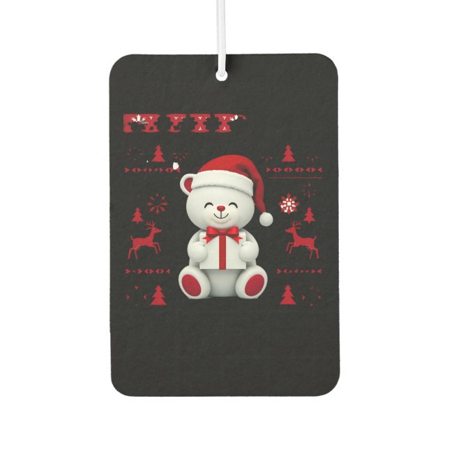 Bear Christmas Christmas (2) Air Freshener (Front)