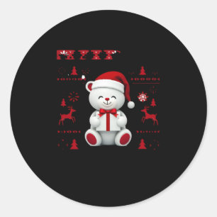 Bear Christmas Christmas (2) Classic Round Sticker