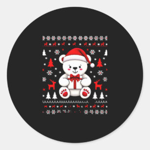 Bear Christmas Christmas (3) Classic Round Sticker