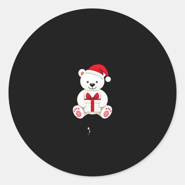 Bear Christmas Christmas (3) Classic Round Sticker (Front)