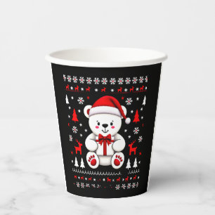Bear Christmas Christmas (3) Paper Cups