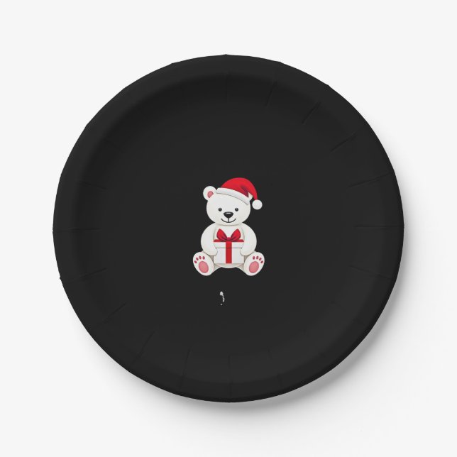 Bear Christmas Christmas (3) Paper Plate (Front)