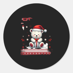 Bear Christmas Christmas (4) Classic Round Sticker