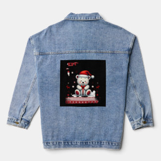 Bear Christmas Christmas (4) Denim Jacket