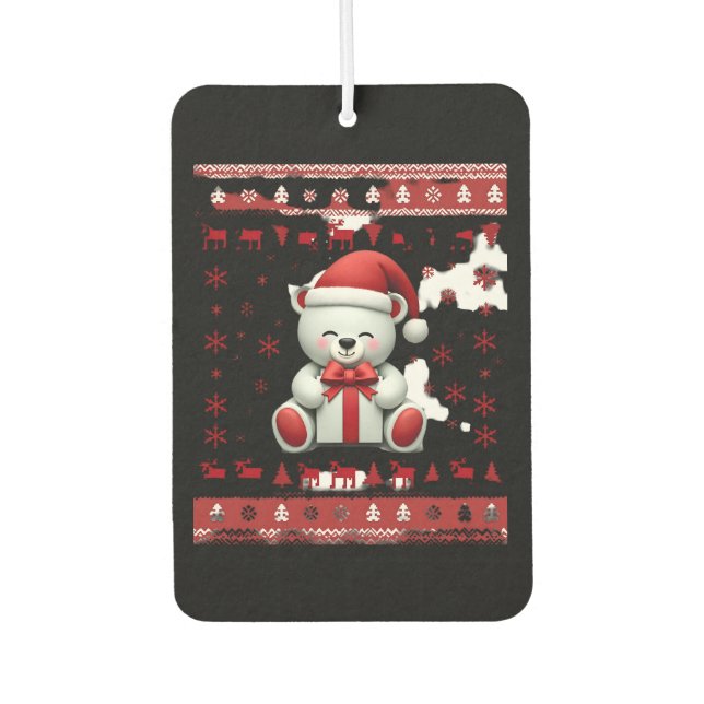 Bear Christmas Christmas (5) Air Freshener (Front)