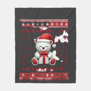 Bear Christmas Christmas (5) Fleece Blanket