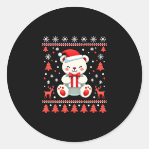 Bear Christmas Christmas (6) Classic Round Sticker