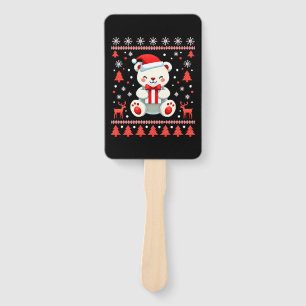 Bear Christmas Christmas (6) Hand Fan