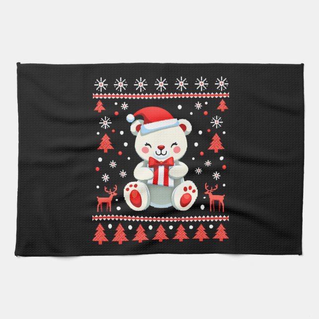 Bear Christmas Christmas (6) Kitchen Towel (Horizontal)
