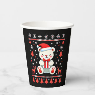 Bear Christmas Christmas (6) Paper Cups