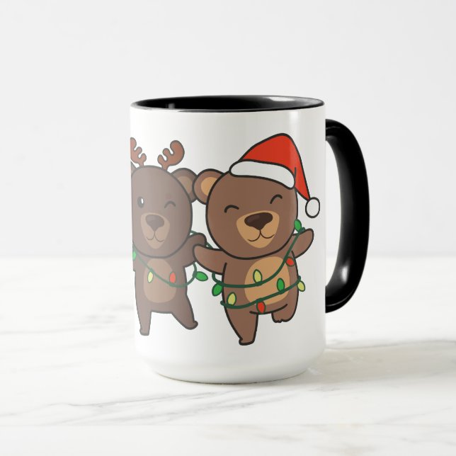 Bear Christmas Christmas Animals Cute Bears Mug (Front Right)