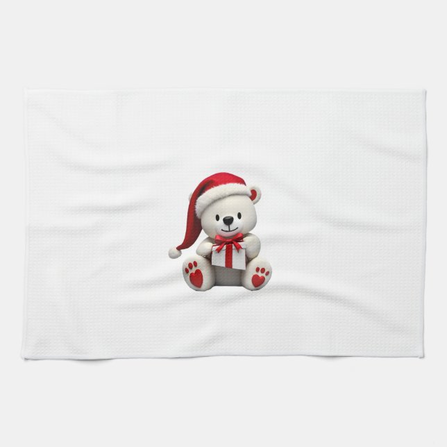 Bear Christmas Christmas Kitchen Towel (Horizontal)