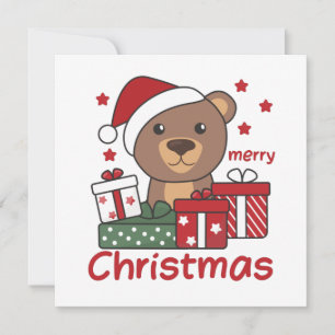 Bear Christmas Gift Winter Animals Bears Invitation