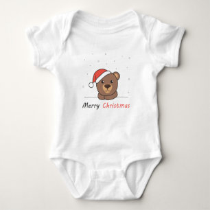Bear Christmas Snow Winter Animals Bears Baby Bodysuit