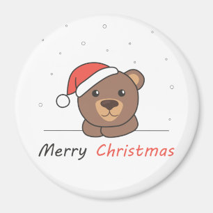 Bear Christmas Snow Winter Animals Bears Magnet