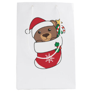 Bear Christmas Snow Winter Animals Bears Medium Gift Bag