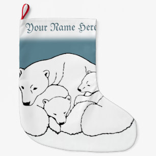 Bear Christmas Stocking Custom Polar Bear Stocking