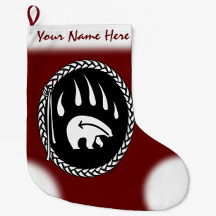 Bear Christmas Stocking Native Bear Claw Stocking