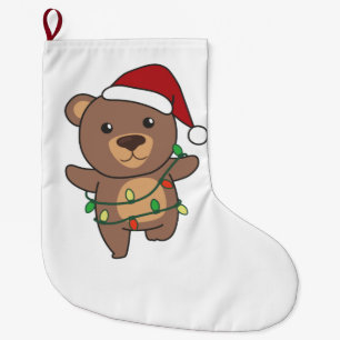 Bear Christmas Winter Animals Bears Large Christmas Stocking
