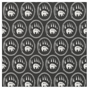 Bear Claw Fabric Tribal Bear Art Fabric