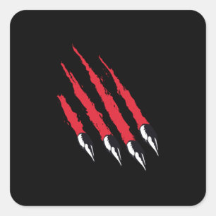 Bear Claw Square Sticker