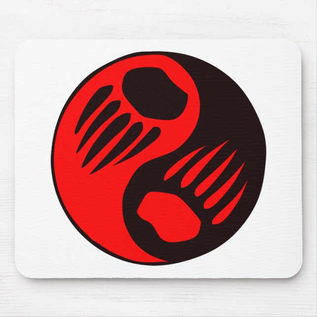 Bear Claw Yin Yang Mouse Pad (Front)