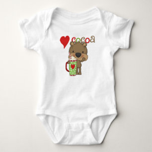 Bear Cocoa Love Holiday Baby Bodysuit