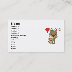 Bear Cocoa Love Holiday Business Card