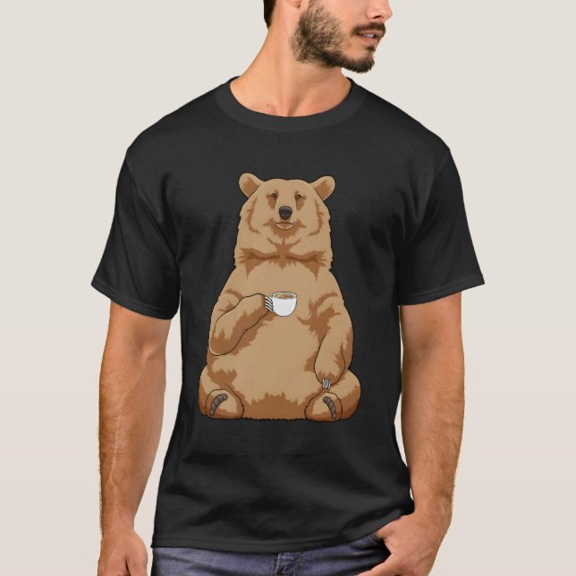 Bear Coffee Cup T-Shirt (Front)