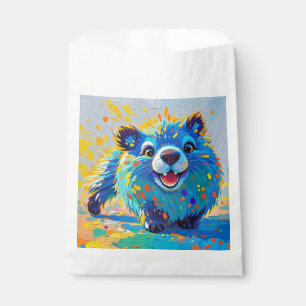 Bear Colourful abstract animal art design Favour Bag