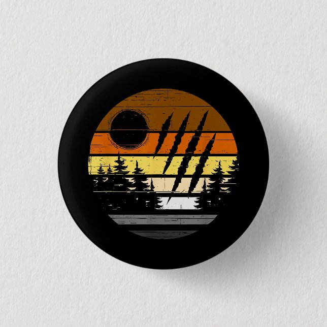 Bear Community, Gay Bear Claw Traces 1 Inch Round Button (Front)