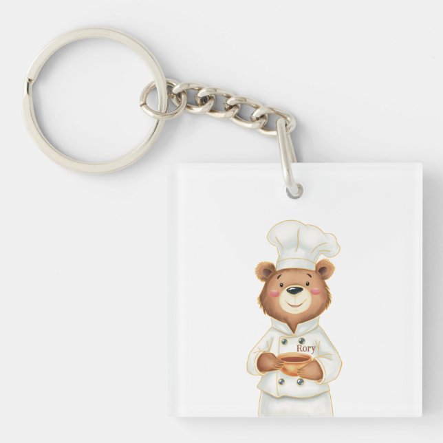 Bear Cook Keychain (Front)