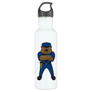 Bear Cop Police 710 Ml Water Bottle