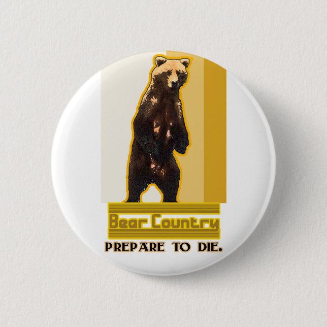 Bear Country 2 Inch Round Button (Front)