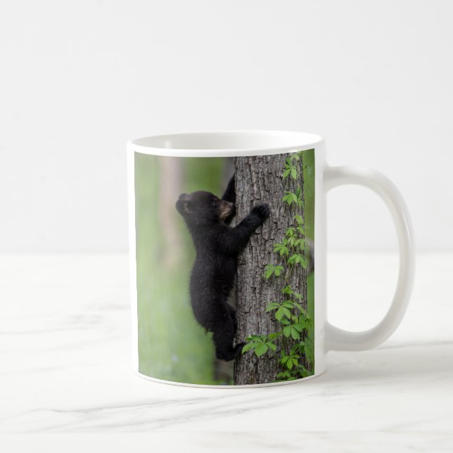 Bear Cub Climbing a Tree Coffee Mug (Right)