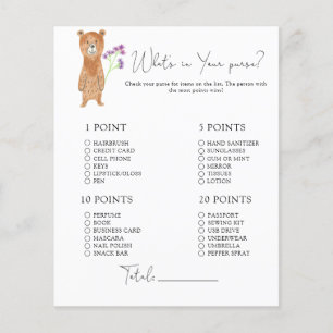 Bear Cub - Whats in your purse game
