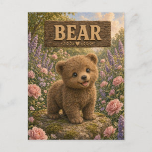 Bear Cute Baby Storybook Nursery Animal Postcard