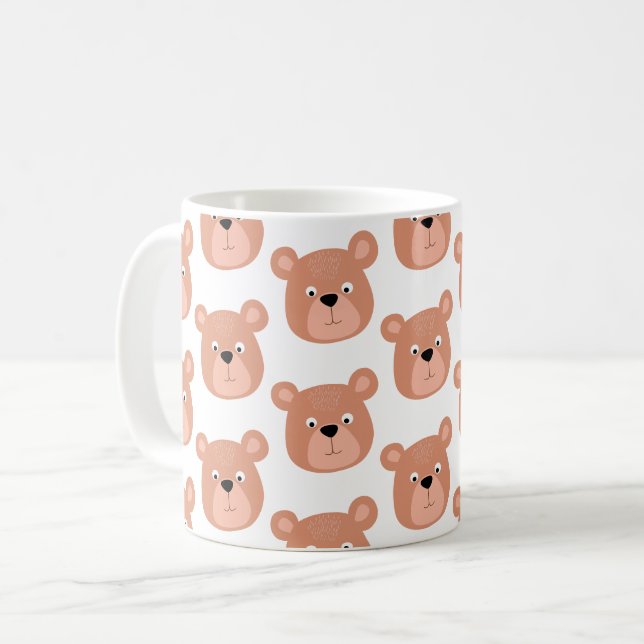 Bear cute face coffee mug (Front Left)