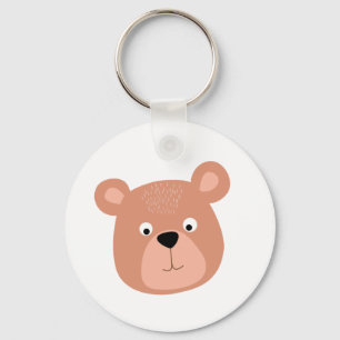Bear cute face keychain