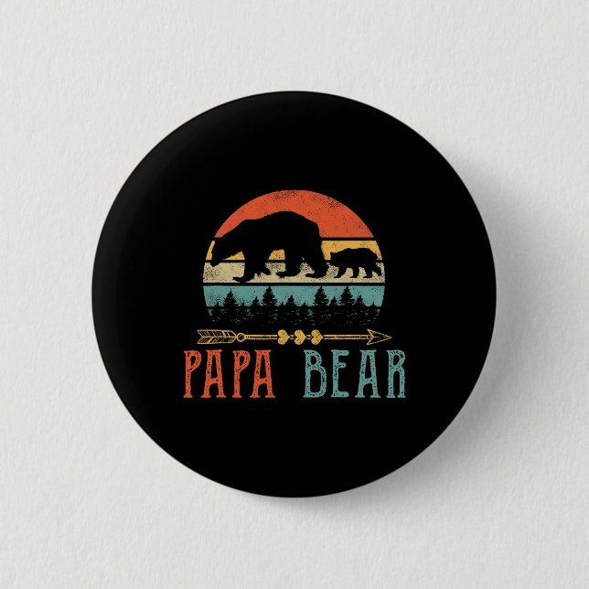 Bear Daddy Funny Mens Fathers Day Gift-idea  2 Inch Round Button (Front)