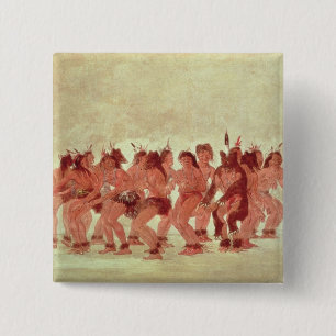 Bear Dance 2 Inch Square Button