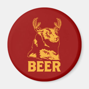 Bear + Deer = Beer Magnet