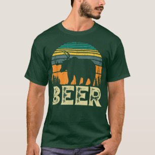 Bear Deer Funny Beer Retro Vintage 198  T-Shirt