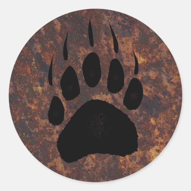 Bear Design for Animal and Wildlife-Supporters Classic Round Sticker (Front)