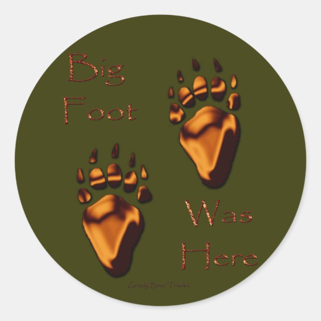 Bear Design for Animal and Wildlife-Supporters Classic Round Sticker (Front)